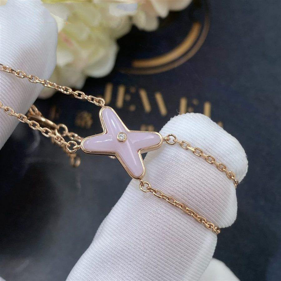 Aura JEWELS ARMBAND ROSA PERLMUTT ROSÉGOLD 1 DIAMANT