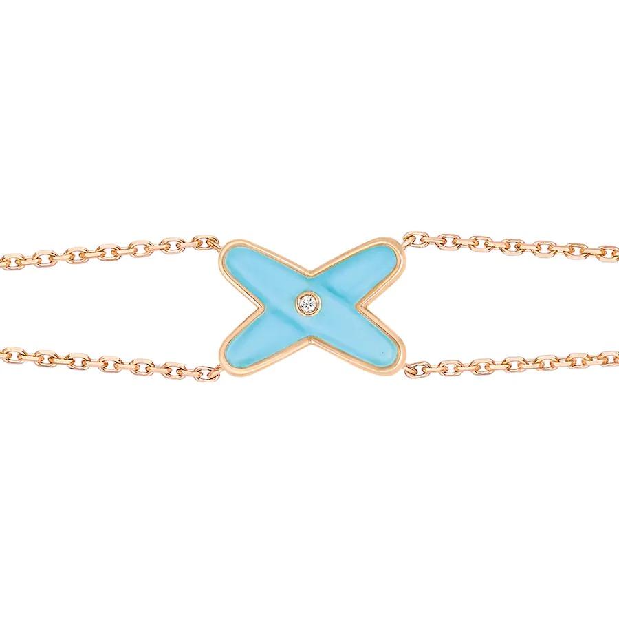 Aura SPIELE ARMBAND TÜRKIS ROSÉGOLD 1 DIAMANT