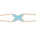 Aura SPIELE ARMBAND TÜRKIS ROSÉGOLD 1 DIAMANT