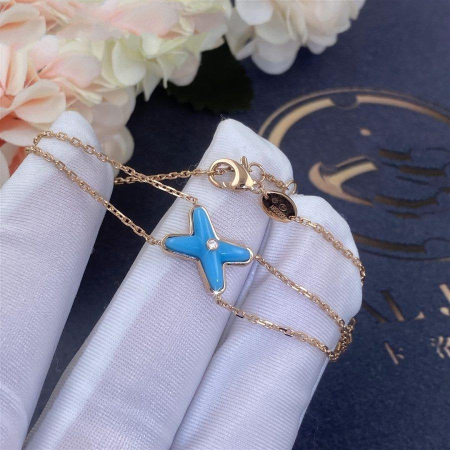 Aura SPIELE ARMBAND TÜRKIS ROSÉGOLD 1 DIAMANT