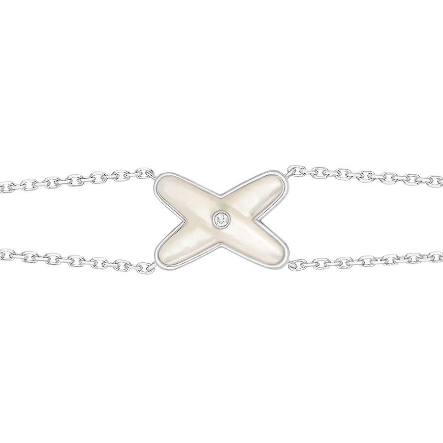 Aura JEUX BRACELET WHITE MOP SILVER 1 DIAMOND