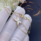 Aura JEUX ARMBAND WEISS PERLMUTT GOLD 1 DIAMANT
