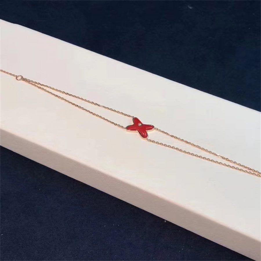 Aura JEUX BRACELET CARNELIAN PINK GOLD 1 DIAMOND
