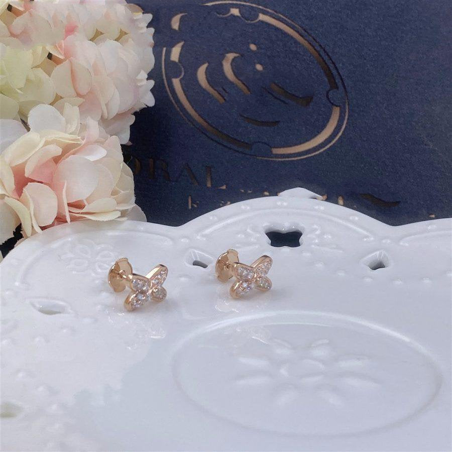 Aura JEUX DE PINK GOLD DIAMOND EARRINGS