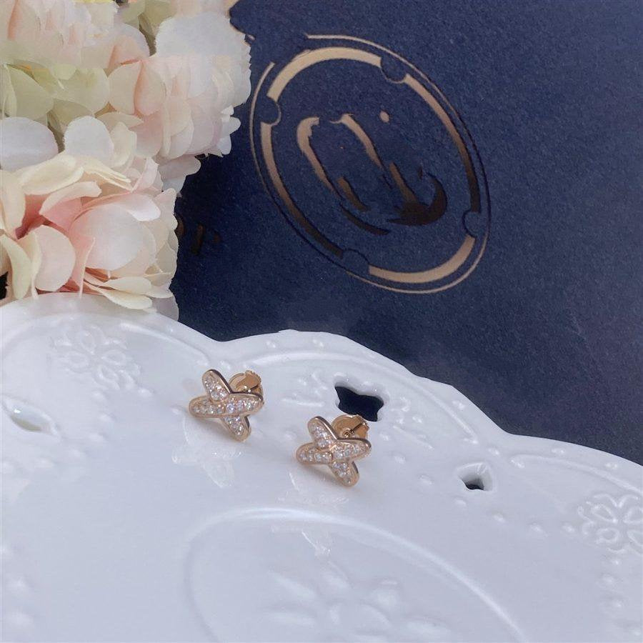 Aura JEUX DE PINK GOLD DIAMOND EARRINGS