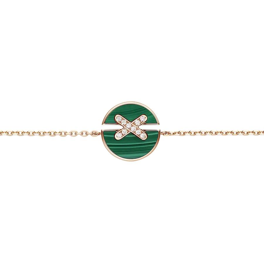 Aura MALACHIT-ARMBAND-SET ROSÉGOLD DIAMANTEN