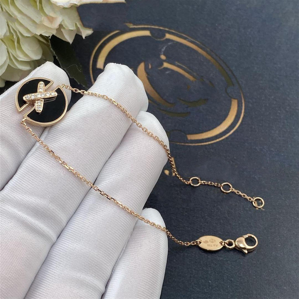 Aura JEUX DE BRACELET ONYX PINK GOLD DIAMOND