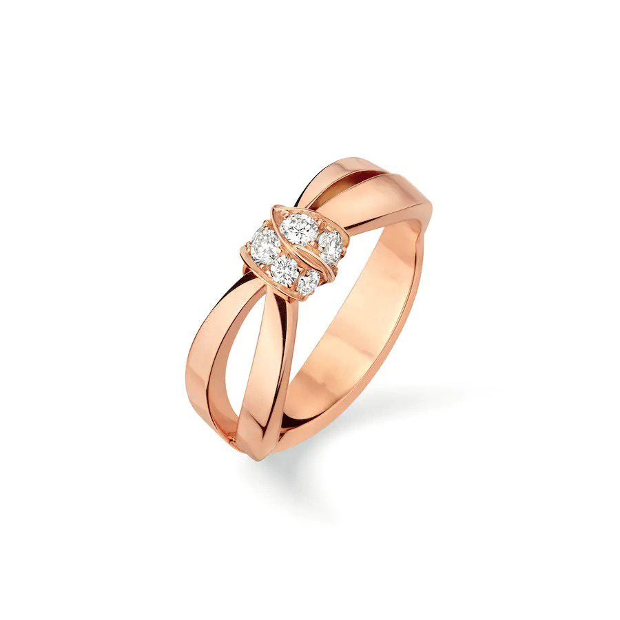 Aura LIENS RING PINK GOLD DIAMOND