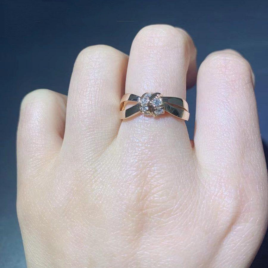 Aura LIENS RING PINK GOLD DIAMOND
