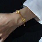 [Aura ]New  CLOVER 5 MOTIF LASER BRACELET COLLECTION