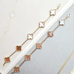 [Aura ]Neue CLOVER 5 MOTIVE ROSÉ-PERLMUTT-ARMBAND-KOLLEKTION