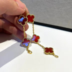[Aura ]Neue Kollektion CLOVER 5 MOTIF ROTER CORNELIAN-ARMBÄNDER
