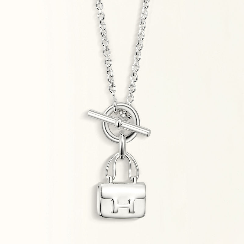 Aura POP H PEDANT SILVER NECKLACE