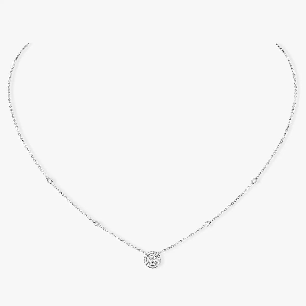 [Aura ] Diamond Necklace 0,20ct Brilliant Shape Joy