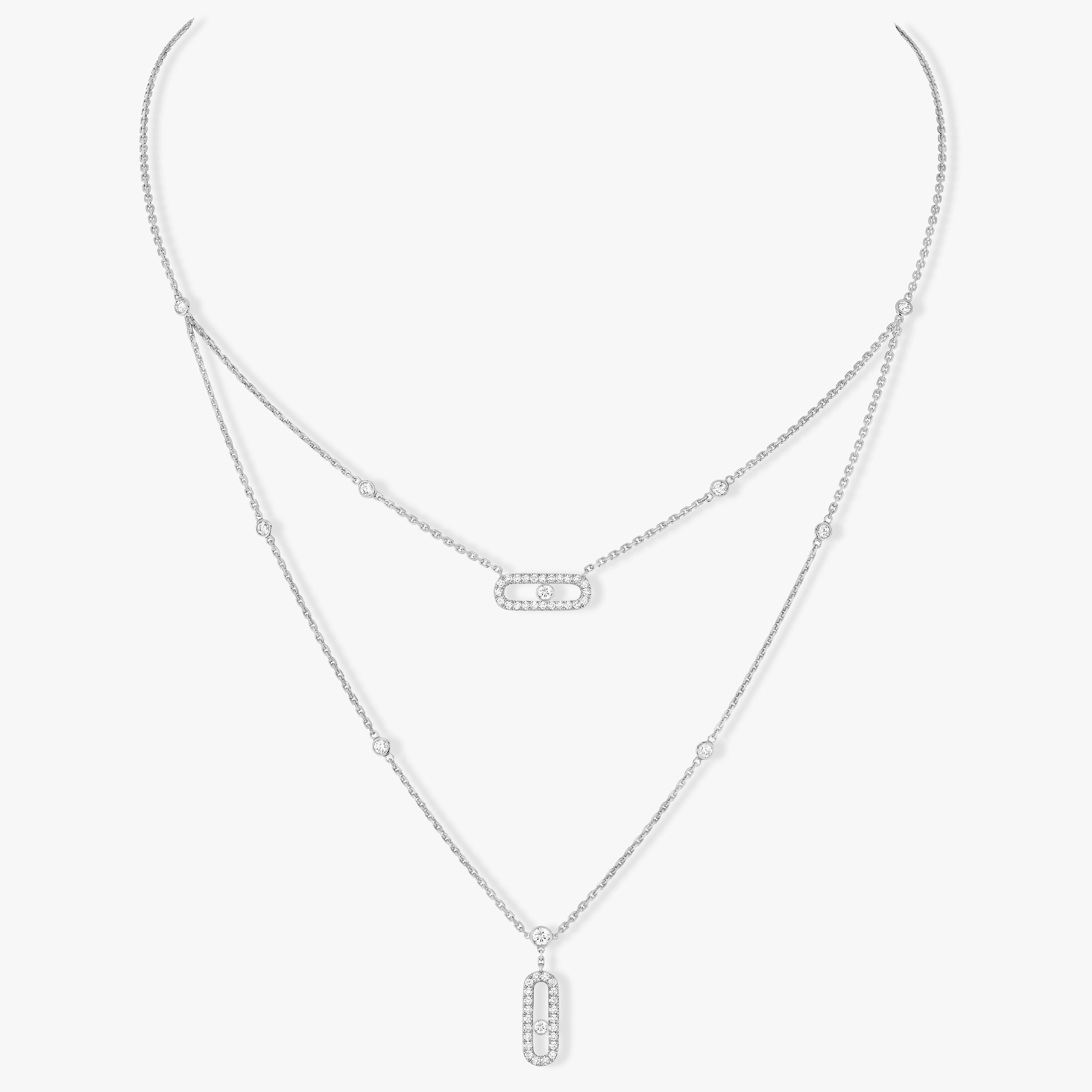 [Aura ] MOVE 2 ROW DIAMOND NECKLACE