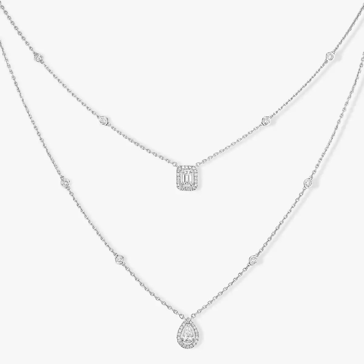 [Aura ] Diamond Necklace My Twin 2 Rows