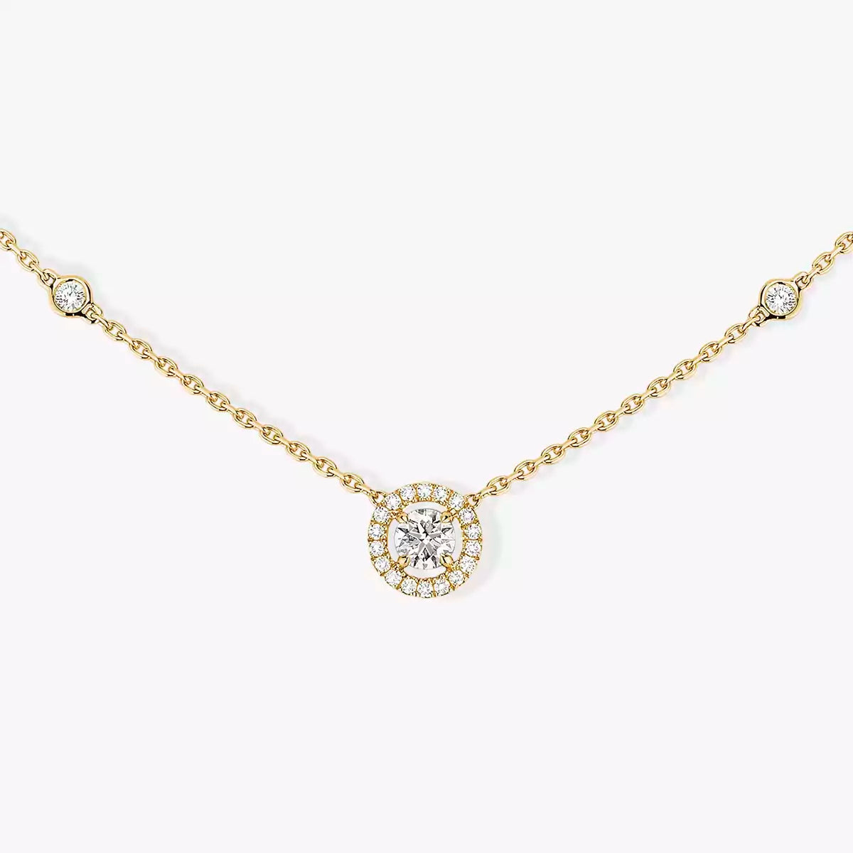 [Aura ] Diamond Necklace 0,20ct Brilliant Shape Joy