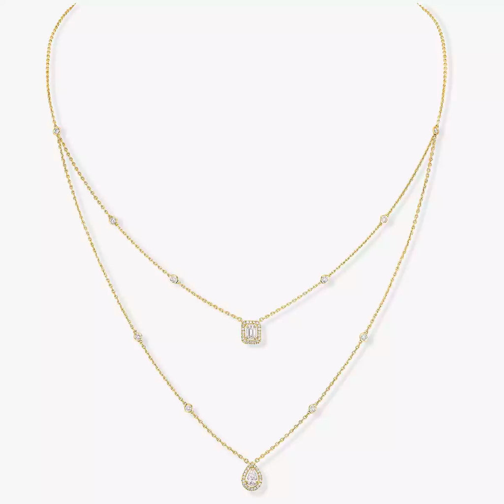 [Aura ] Diamond Necklace My Twin 2 Rows