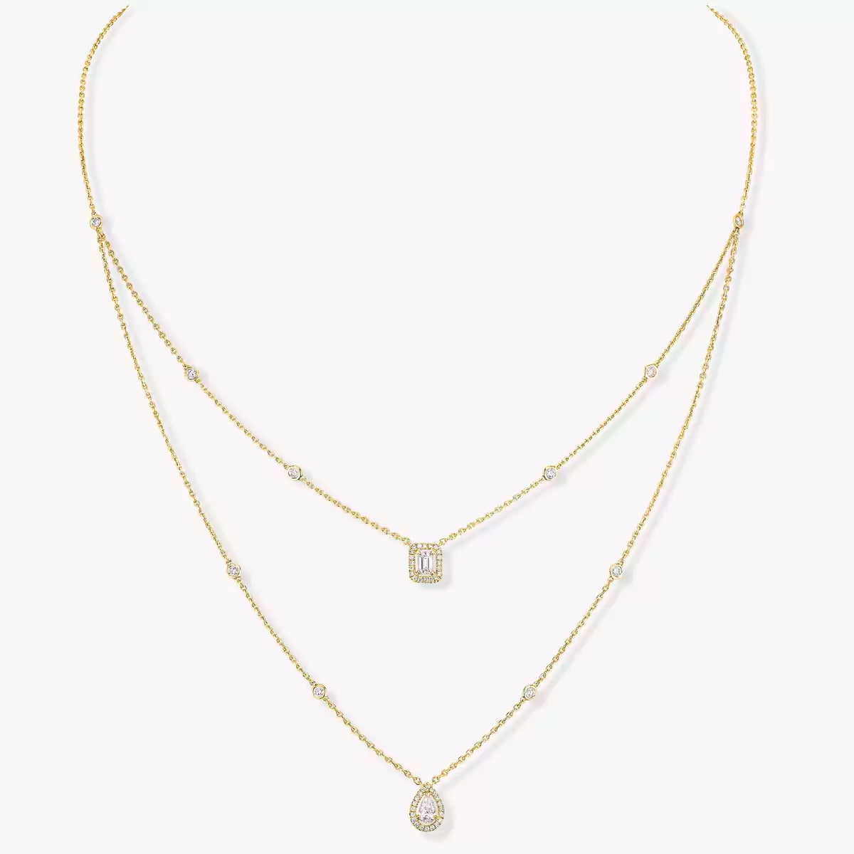 [Aura ] Diamond Necklace My Twin 2 Rows