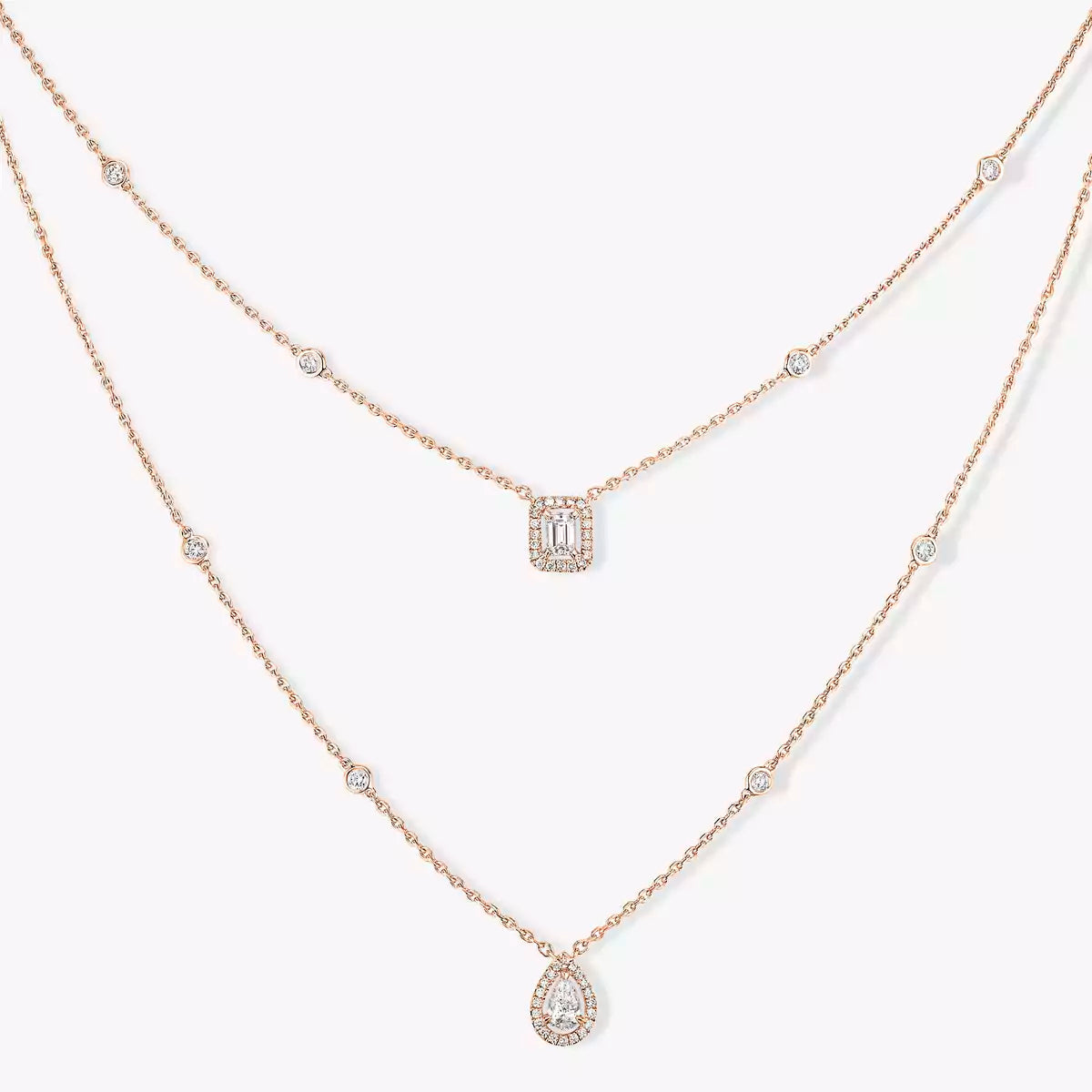 [Aura ] Diamond Necklace My Twin 2 Rows
