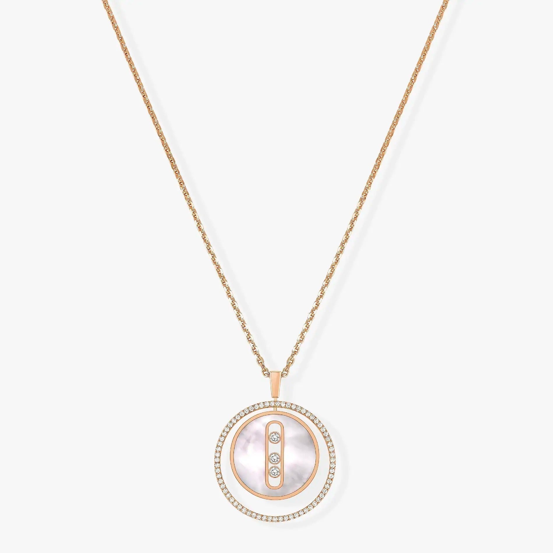 [Aura ]  MOVE MM NACRE BLANCHE DIAMOND NECKLACE