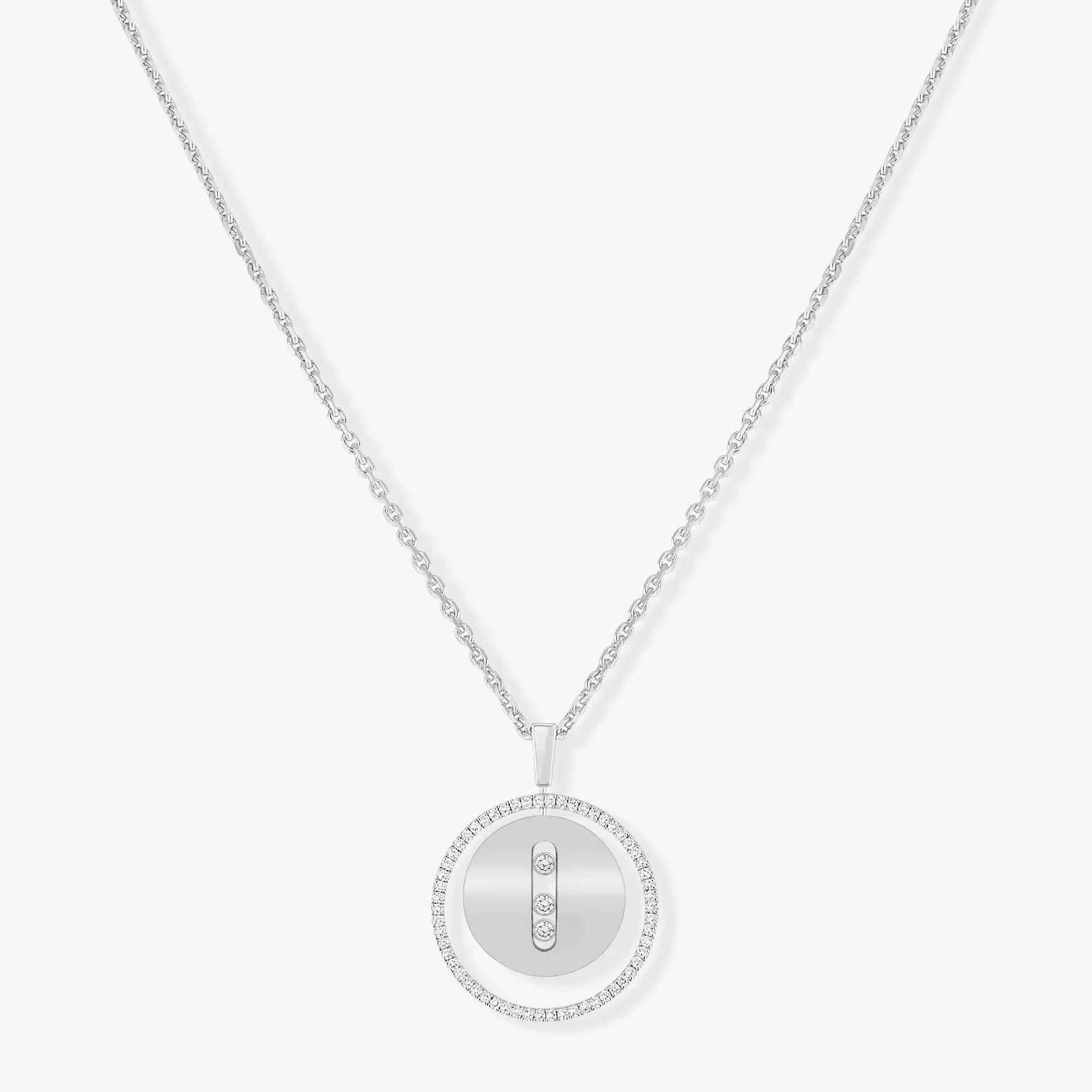 [Aura ]  MOVE MM SILVER DIAMOND NECKLACE