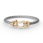 Aura FORCE LARGE HORSESHOE FULL DIAMOND BRACELET GOLD