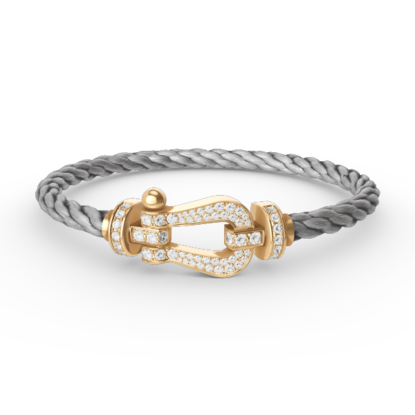 Aura FORCE LARGE HORSESHOE FULL DIAMOND BRACELET GOLD