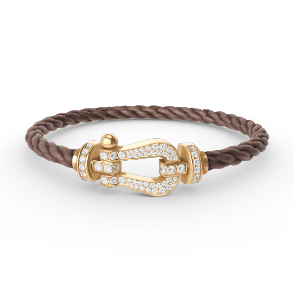 Aura FORCE LARGE HORSESHOE FULL DIAMOND BRACELET GOLD