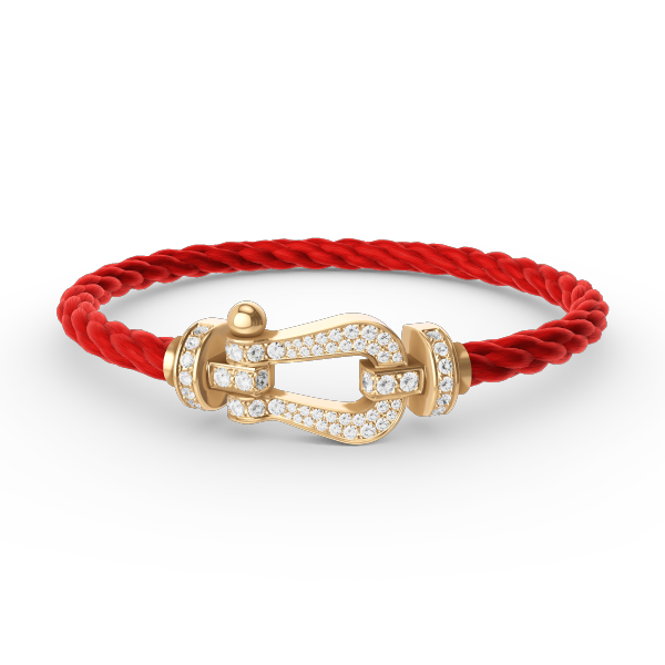 Aura FORCE LARGE HORSESHOE FULL DIAMOND BRACELET GOLD