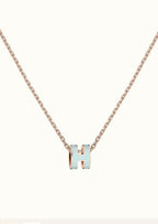 Aura POP H LIGHT BLUE NECKLACE