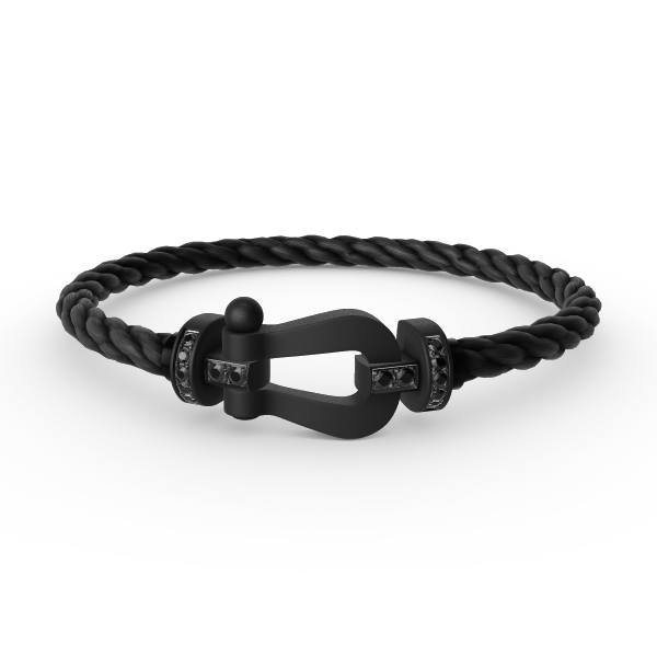 Aura FORCE LARGE SERIES HORSESHOE BLACK SAMURAI BRACELET