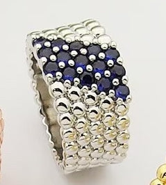 [Aura ]  PERLEE DIAMOND RING ,5-ROW DIAMOND-SET DESIGN