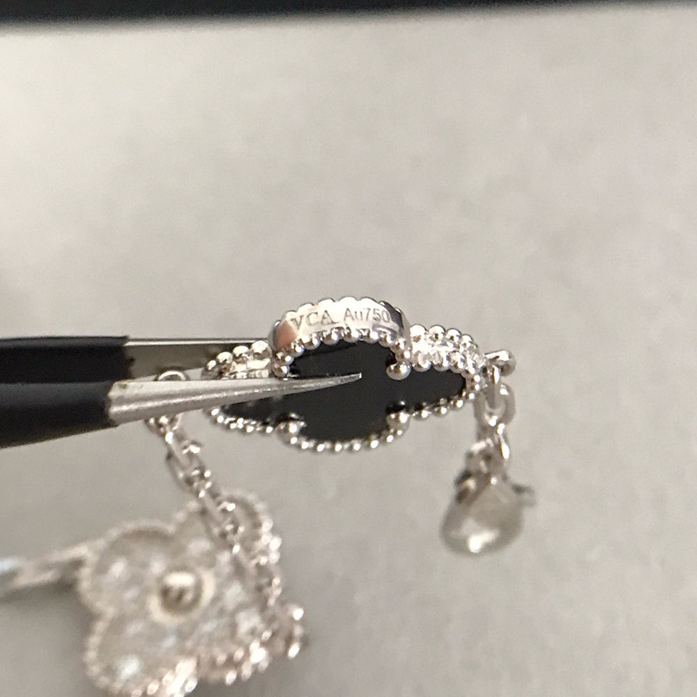 [Aura ]New CLOVER 5 MOTIF ONYXS BRACELET COLLECTION