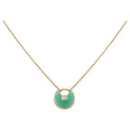 Aura AMULETTE GOLD MALACHITE NECKLACE