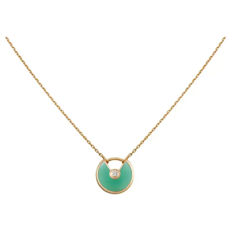 Aura AMULETT GOLD MALACHIT-HALSKETTE