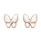 Aura BUTTERFLY MOP DIAMOND EARRINGS