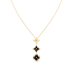 Aura STAR AND SUN ONYX PINK GOLD NECKLACE
