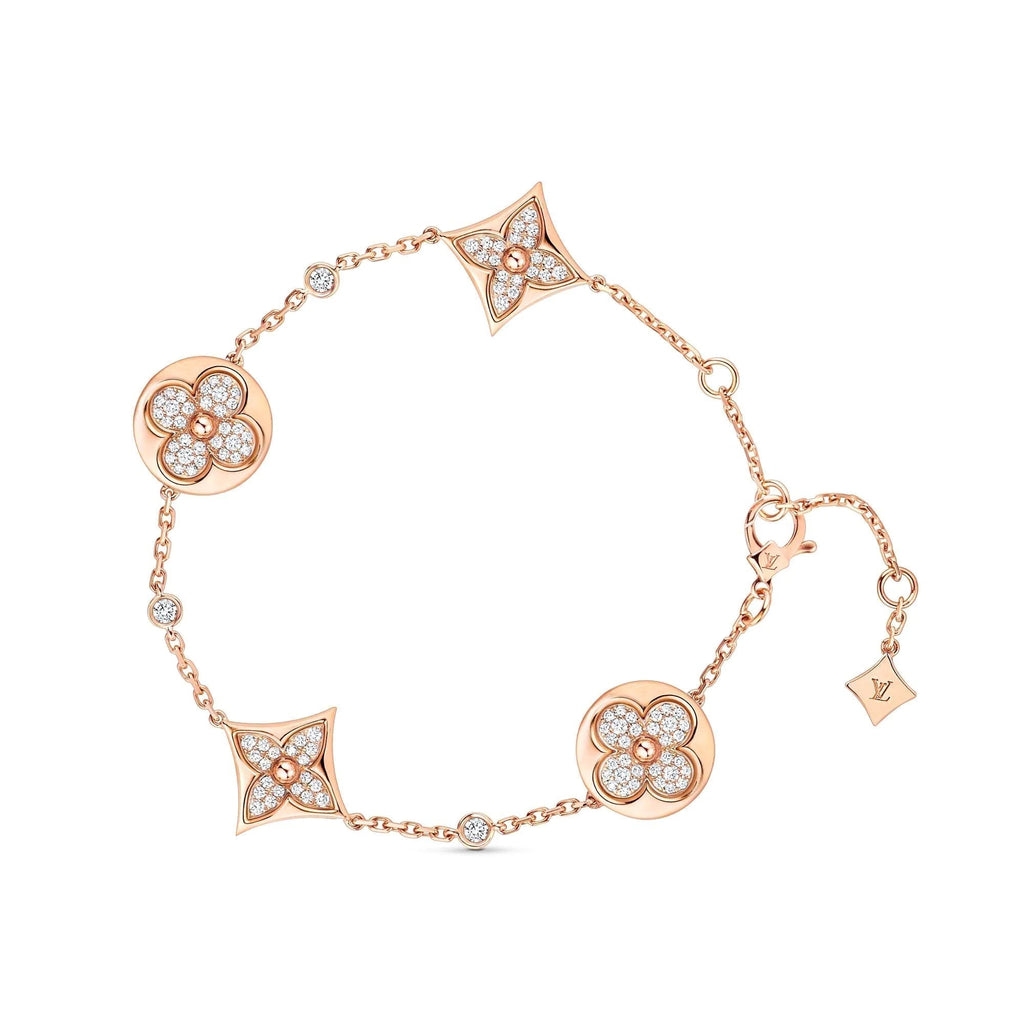 Aura Stern- und Sonnenarmband mit 4 Motiven aus Gold und Diamanten