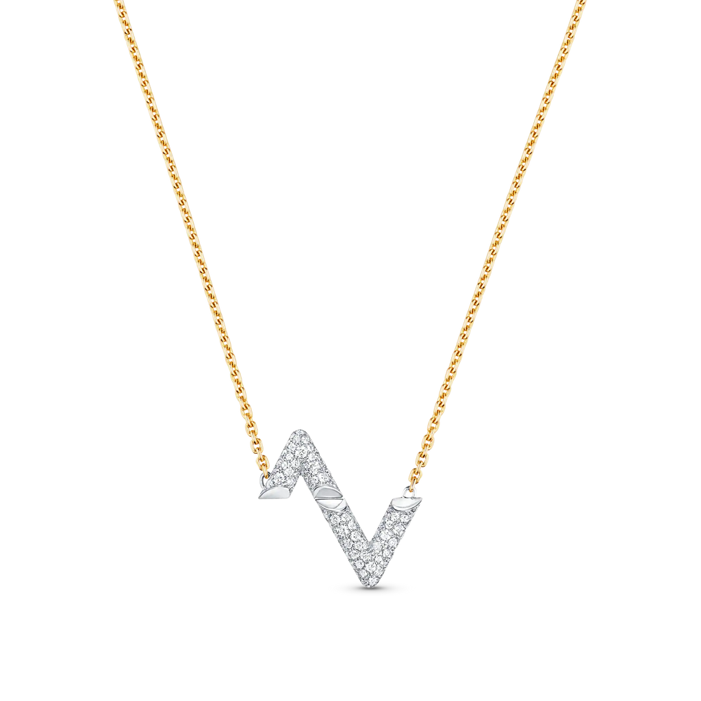 Aura VOLT SILVER DIAMOND PEDANT NECKLACE