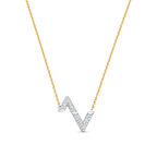 Aura VOLT SILVER DIAMOND PEDANT NECKLACE