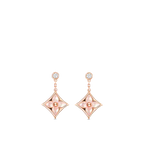Aura DOUBLE STAR PINK GOLD MOP DROP EARRINGS
