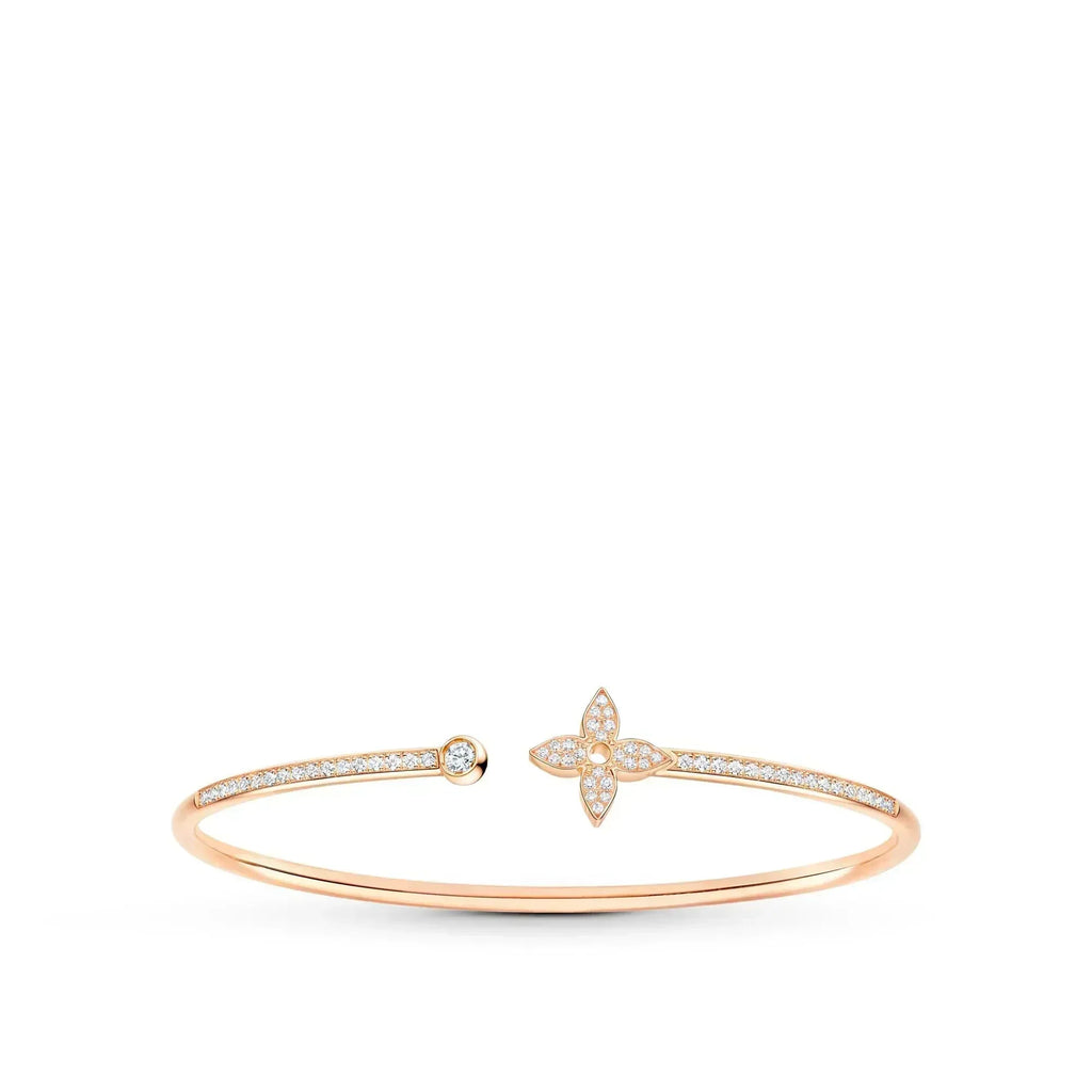 Aura IDYLLE PINK GOLD OPEN BRACELET DIAMOND PAVED