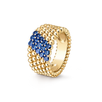 [Aura ]  PERLEE DIAMOND RING ,5-REIHIGES DIAMANTBESETZTES DESIGN