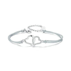Zierliches Armband mit Seilgliedern in Grau für Frauen und Teenager-Mädchen