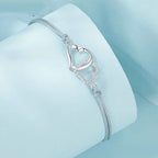 Zierliches Armband mit Seilgliedern in Grau für Frauen und Teenager-Mädchen