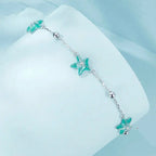 Farbverlauf Blaugrüne Seestern Gliederketten-Armbänder