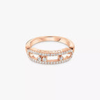 [Aura ]  Baby Move Gold Diamond Pave_ Ring