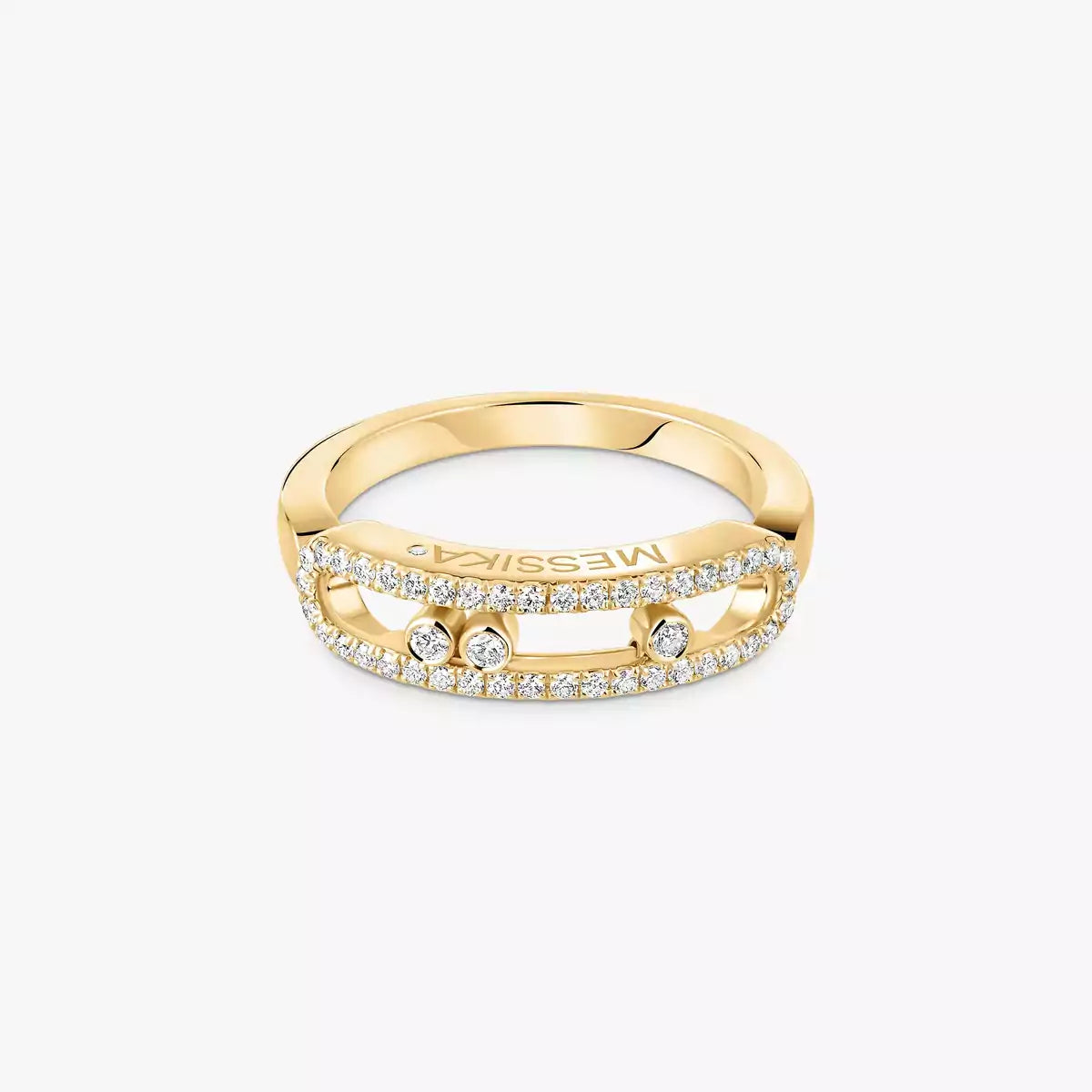 [Aura ]  Baby Move Gold Diamond Pave_ Ring