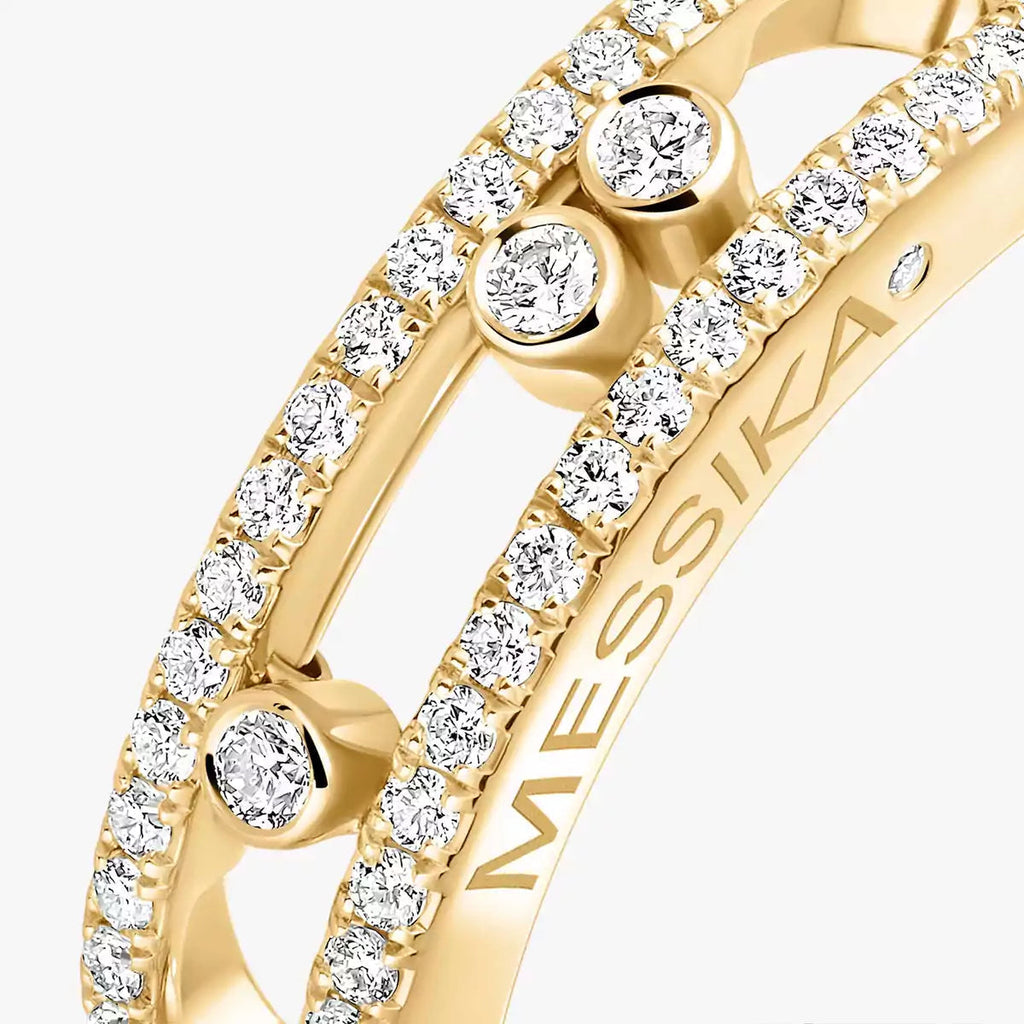 [Aura ]  Baby Move Gold Diamond Pave_ Ring